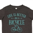 thumbnail image 4 of Inktastic Life's Better on a Bicycle Girls Toddler T-Shirt, 4 of 5
