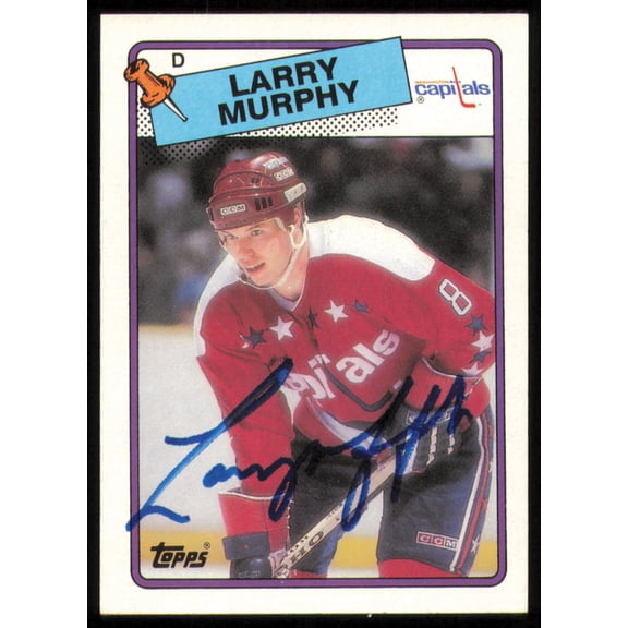 Larry Murphy Autographed 1988-89 Topps Card #141 Washington Capitals SKU #254905