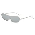thumbnail image 2 of Gafas de sol cuadradas retro Macarena para mujer de Metal espejo, 2 of 7