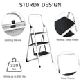 thumbnail image 3 of Pentagon Tools 3-Step Portable Folding Stool - Heavy-Duty Step Stool Ladder, 3 of 5