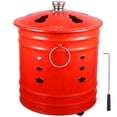 thumbnail image 4 of 1pc Stainless Steel Burn Barrel Red Incinerator Burning Bucket For Home Yard, 4 of 9