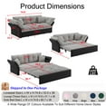 thumbnail image 6 of Firscook74.8" Gray Queen Sleep Sofa,3 In 1 Convertible Couch Bed with Storage, Perfect for Living Rooms,Gray, 6 of 8