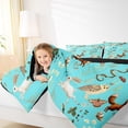 thumbnail image 4 of Manfei Boho Jungle Animal Queen Comforter Set for Child, Squirrel Fox Butterfly Bedding Sets, Rustic Farmhouse Reversible Bedding Comforter Set, Ultra Soft Home Decor, 3pcs, 4 of 8