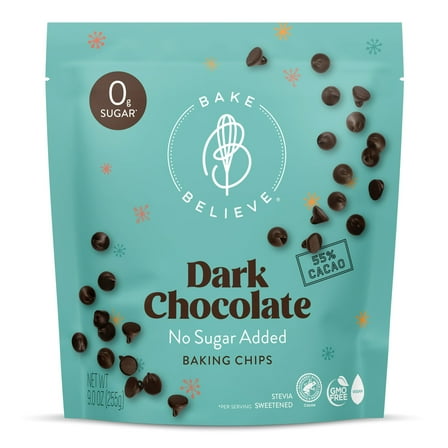 Bake Believe ,Keto-Friendly, Dark Chocolate Chips, 9 oz