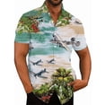 thumbnail image 2 of Camisas hawaianas con estampado 3D de avión de combate para hombre, camisas casuales de manga corta con botones, camisetas de hip hop para hombre, ropa de calle, 2 of 5