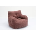 thumbnail image 7 of Bean Bag Chair, Faux Fur Bean Bag Sofa with Foam Filling, Ultra Soft Fluffy Lazy Sofa Couch Modern Tufted Upholstered Lounger Chair for Bedroom Living Room Lounge, Red, 7 of 7