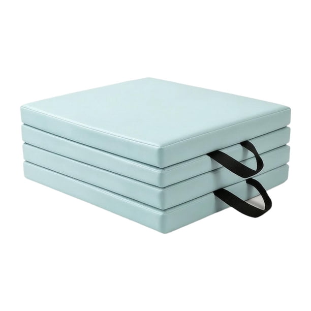Esterilla ejercicio plegable, esterilla plegable antideslizante para gimnasio en casa, para hombres y mujeres, protección del suelo, Azul