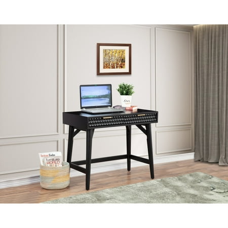 UPC: 0840108501968 | Origins by Alpine Black Pearl Mini Desk  Black