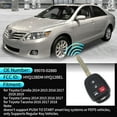 thumbnail image 3 of Reemplazo de control remoto inteligente de entrada sin llave Unique Bargains HYQ12BDM 314Mhz para Toyota Corolla 2014-2019 para Toyota Tacoma 2016-2018 No.89070-02880 H Chip 4 Botones, 3 of 7