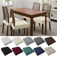 thumbnail image 3 of Jacquard Seat Covers for Dining Room Chairs 1 PC,Removable Washable Chair Seat Protector Slipcovers,Highly Elastic Jacquard Kitchen Chair Covers for Armless Chairs, 3 of 9