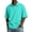 Cyan, variant on Men's Polo Shirts Short Sleeve Cotton 3 Buttons Golf Classic Fit Casual Performance T-Shirt Army Green L