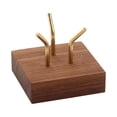 thumbnail image 1 of Esquirla Brass Arm Display Stand Marbles Gems Base Sphere Holder Support Wood Square Base, 1 of 8