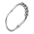 thumbnail image 4 of Wide Shower Curtain Rings,Hooks Set, Decorative Polished Chrome Finish, Easy Glide Rollers, Rustproof Stainless Steel, Set of 12 Rings for Shower Rods, 4 of 9