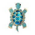 thumbnail image 2 of Soumake Women Turtle Brooch Rhinestone Anti-Slip Faux Crystal Wear-Resistant Suit Coat Collar Hat Scarf Decoration Clothes Pin Prom Party Garment Jewelry, 2 of 8