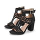 thumbnail image 4 of Sandalias de boca de pez hueca con tacones altos gruesos para mujer Wmkox8yii hfjk3405, 4 of 9