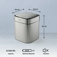 thumbnail image 4 of Tramontina 2.11-Gallon Stainless Steel Touchless Waste Bin with ABS Lid, Motion Sensor, Bag Tuck Hole, 4 of 6