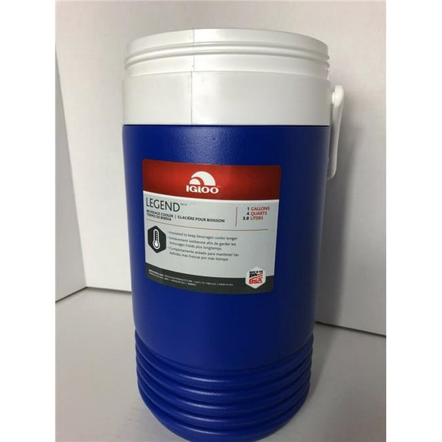 Igloo 1 gal Legend Refroidisseur de Boissons, Bleu et Blanc