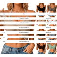 thumbnail image 3 of Sillenn Halter V Neck Tank Tops with Built-In Shelf Bra for Women Sleeveless Slim Fitted Basic Cami Shirts Cute Halter Tops Going Out Sleeveless Camisole Top Dressy Casual Bralette Tops White 3Xl, 3 of 7