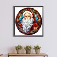 thumbnail image 4 of 5D bricolaje taladro redondo completo diamante pintura Santa Claus vidriera decoración del hogar JShteea El nuevo, 4 of 9