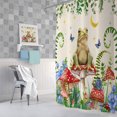 thumbnail image 4 of Boho Mushroom Shower Curtain, Frog Snail Butterfly Floral Aesthetic Fabric Shower Curtains Set For Bathroom, Green Plant Leaves Botanical Restroom Decor Accessories With Hooks 72X 72 Inch Beige, 4 of 4