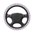 thumbnail image 5 of Cauagu Butterflies in Pastel Print Car Steering Wheel Cover - Universal Car Accessory for Diverse Cars for Steering Wheel with a Diameter of 14.5"-15", 5 of 7