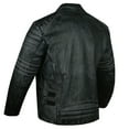 thumbnail image 3 of Men's SHADOW Motorcycle Distressed Cowhide Leather Armor Black Jacket Biker M, 3 of 4