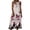Hot Pink, variant on Lenago Dresses for Women Fashion Printed Loose Linen Dress With Round Neck and Patch Pockets Summer Vacation Beach Sundresses Maxi Dress