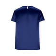 thumbnail image 5 of Gfyviroh Women Crewneck Tee Solid Comfy Short Sleeve Pullover Satin T-Shirts Loose Fit Dress Casual Tops, 5 of 6