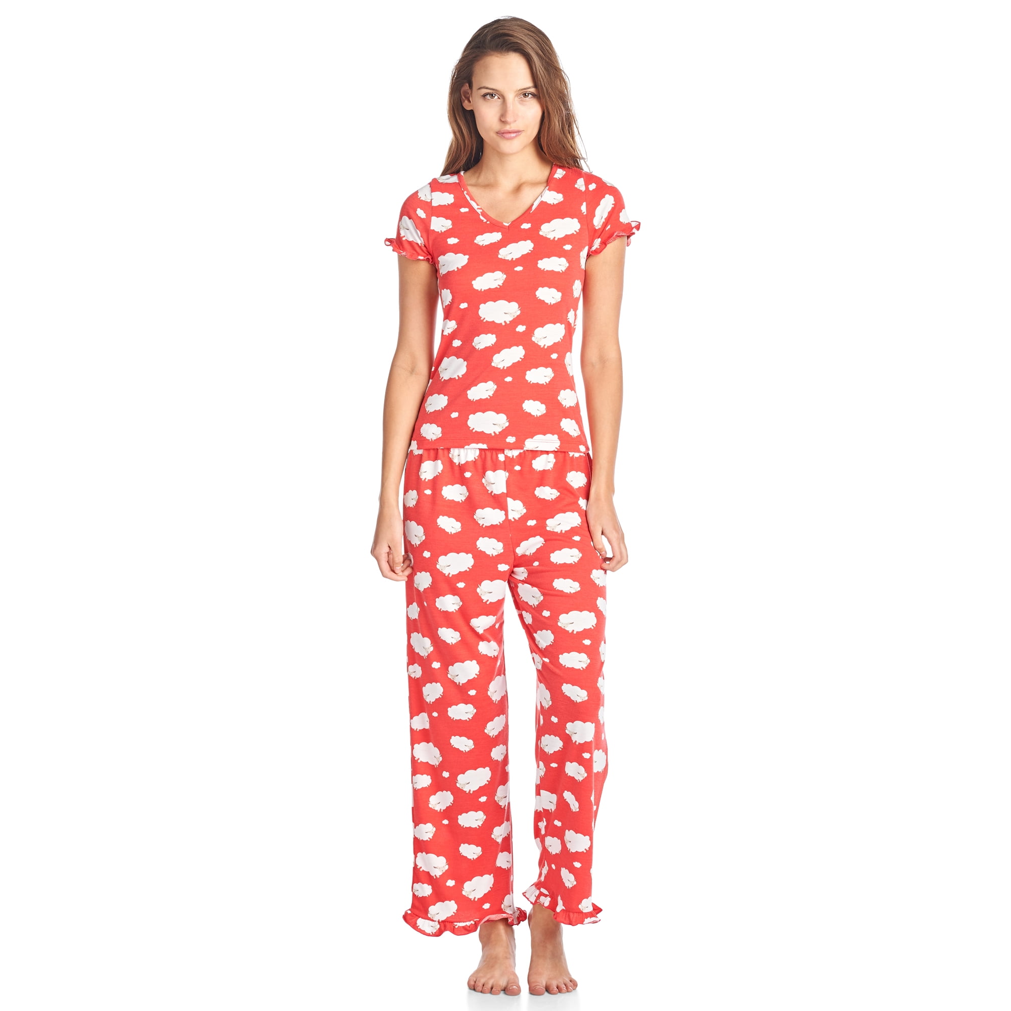 BedHead Pajamas BHPJ By Bedhead Pajamas Women's Soft Knit Ruffle