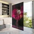 thumbnail image 3 of Decorative lass Sticker Privacy Window Films Beautiful White Rose Flower and Bright Pink Ink on Black Stock Image 17.7" x 39" Modern Art 3D lass Window Sticker PVC, 3 of 6