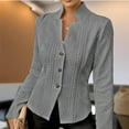 thumbnail image 2 of ZEHJUHAN Women's Tailored Single-Button Blazer - Slim Fit Lapel Jacket with Long Sleeves, Professional Office Coat for Fall/Winter, Work to Weekend Versatile Style, 2 of 5