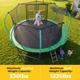 thumbnail image 4 of Mersco 14FT Kids Trampoline, ASTM Certified Heavy Duty Outdoor Trampoline with Safety Enclosure Net and Ladder for Backyard Family Fun, Pumpkin Trampoline SPACE, 4 of 9