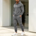 thumbnail image 5 of Stamzod 2 Piece Track Suits Mens Casual Athletic Outfits Long Sleeve Hooded Sweatshirt Cargo Pants Set Fall Winter Sweatsuits for Men, 5 of 9