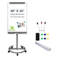thumbnail image 2 of TSJ OFFICE Tableau Blanc Mobile Debout - 40 x 26 Pouces Tableau Blanc Effaçable à Sec Trépied Tableau Blanc avec Support Roulant Chevalet Réglable en Hauteur, 2 of 4