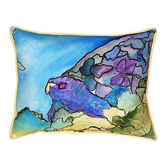 Betsy Drake  Purple Turtle 20-inch x 24-inch Indoor/Outdoor Throw Pillow