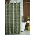 thumbnail image 2 of Textured Fabric Shower Curtains 72 Inches by 72 Inches, Sage Checkered Printed Bathroom Curtains Machine Washable, 2 of 5