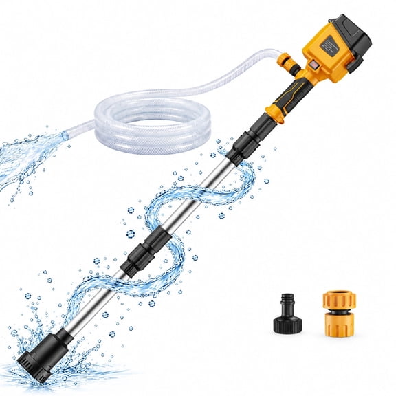 SUGIFT Cordless Stick Water Transfer Pump 840 GPH with Brushless Motor and 32 ft Lift for Pool Rain Barrel Boat and Basement, Compatible with DeWalt 20V MAX Battery, Tool Only, Yellow
