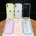 thumbnail image 5 of Phone Case for iPhone 12 6.1 inches, Soft Transparent TPU Wavy Edges Precise Camera Protection Shockproof Phone Covers for Women Men Boy Girls(White), 5 of 11