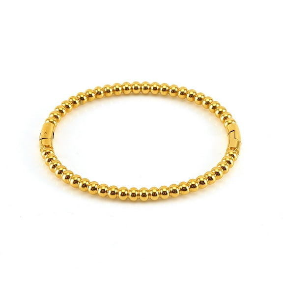 57mm 14K Yellow Gold Statement Bracelet Bangle Charm Handmade Wrist Jewelry Waterproof