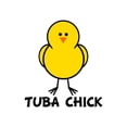 thumbnail image 2 of CafePress - Tuba Chick -  Round Wood Ornament 4", 2 of 2