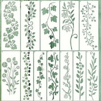 Giunmcul Online Shopping Garden Fence Large Flower Stencils-DIY Decoration 2025 Reusable Floral Stencil for Painting Wooden Wall Hedge Patterns