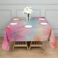 thumbnail image 3 of Pastel Floral Watercolor Pattern Square Tablecloth,Waterproof Square Table Cover,Wipeable Spillproof Washable Table Cover for Home Kitchen Party Decor 60"x60"(152x152cm), 3 of 6