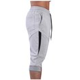 thumbnail image 5 of Mens Jogger Capri Pants Active Fit Workout Athletic Gym Capris Elastic Waist Joggers with Pockets, 5 of 7