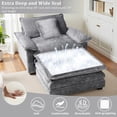 thumbnail image 3 of Gexpusm 40" Chenille Accent Chair with Ottoman - Ultra-Comfy Single Sofa Chair for Living Room, Bedroom & Apartment,Grey, Ideal for Reading and Relaxing, 3 of 6