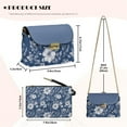 thumbnail image 6 of TSOVTHRID Vintage Flower Blue Print Leather Crossbody Bags Women Minimalist Handbags Small Shoulder Purses Waterproof Crossbody Purse for Women Daily Work, 6 of 7