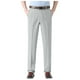 thumbnail image 1 of Pantalones de vestir plisados de corte clásico para hombre - Cintura elástica oculta 100 % poliéster Pantalones de vestir, 1 of 8