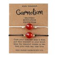 thumbnail image 3 of Wioihee 1pcs Carnelian Crystal Bracelet Handmade Natural Healing Gemstone Bracelet with Wish Cards Adjustable Braided Beaded Bracelet Anklet Jewelry Set Gift for Couple Friendship, 3 of 3