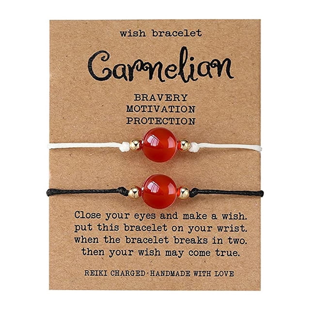 Xihbxyly Pulseras de Cornalina, Joyería con Piedras Preciosas de Sanación Espiritual, Elegante Diseño de Acero Inoxidable, Elegantes Accesorios Motivacionales, Regalo para Aniversarios, Cumpleaños, F