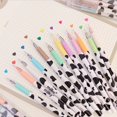 thumbnail image 2 of LEEYNEER 10Pcs 0.38mm Gel Pens Comfortable Grip Portable Evenly Ink Creative Smooth Writing Multicolor Cow Design Signature Pens Office Supplies, 2 of 7