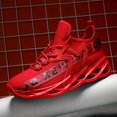 thumbnail image 4 of Men's Fashion Breathable Casual Sports Shoes with Elastic Sole, Outdoor Running Lightweight Walking Trainers - Random Letter Webbing, 4 of 9